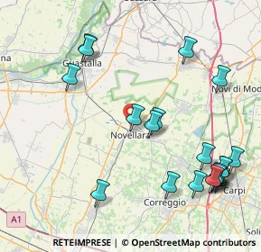 Mappa Via Fratelli Manfredi, 42017 Novellara RE, Italia (9.9525)