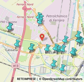 Mappa Via Felice Gioelli, 44122 Ferrara FE, Italia (1.215)