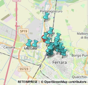 Mappa Via Teodoro Bonati, 44122 Ferrara FE, Italia (1.2255)