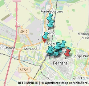 Mappa Via Teodoro Bonati, 44122 Ferrara FE, Italia (1.45333)