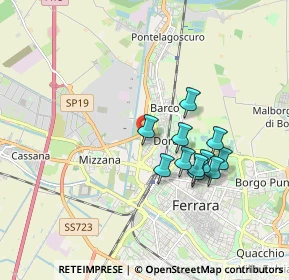 Mappa Via Teodoro Bonati, 44122 Ferrara FE, Italia (1.52273)