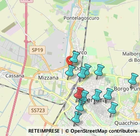 Mappa Via Teodoro Bonati, 44122 Ferrara FE, Italia (2.07769)