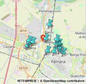 Mappa Via Teodoro Bonati, 44122 Ferrara FE, Italia (1.37786)