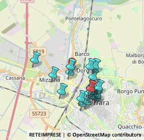 Mappa Via Teodoro Bonati, 44122 Ferrara FE, Italia (1.6635)