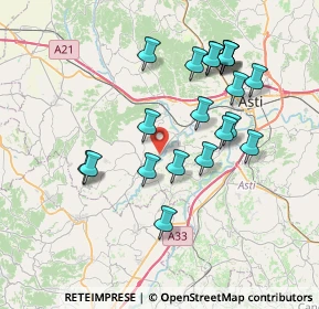 Mappa Frazione San Grato, 14015 San Damiano d'Asti AT, Italia (7.274)