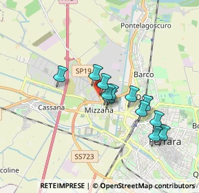 Mappa Via Traversagno, 44123 Ferrara FE, Italia (1.42833)