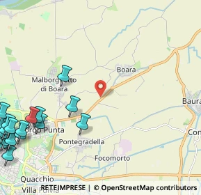 Mappa Via Copparo, 44123 Ferrara FE, Italia (3.6085)