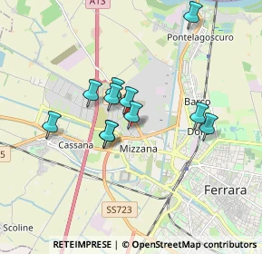 Mappa Via Cà Rosa, 44122 Ferrara FE, Italia (1.43091)