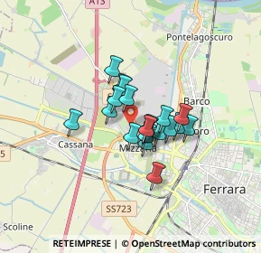 Mappa Via Cà Rosa, 44122 Ferrara FE, Italia (1.0395)