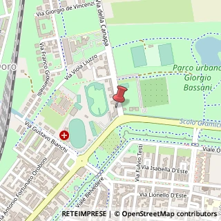 Mappa Via della Canapa, 9, 44122 Ferrara, Ferrara (Emilia Romagna)