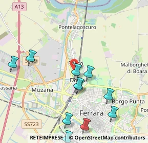 Mappa Via dello Scarsellino, 44122 Ferrara FE, Italia (2.33727)