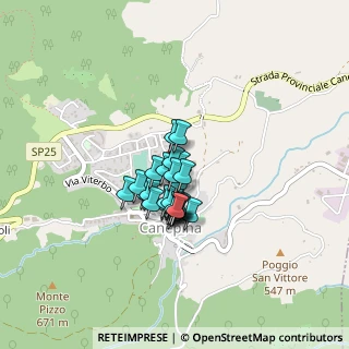 Mappa Via Laragne Monteglin, 01030 Canepina VT, Italia (0.25)