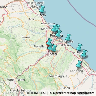 Mappa A25 Torano - Pescara, 65012 Villanova PE, Italia (15.46833)
