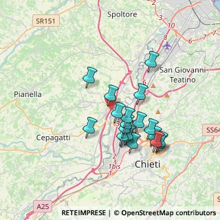 Mappa A25 Torano - Pescara, 65012 Villanova PE, Italia (3.21684)