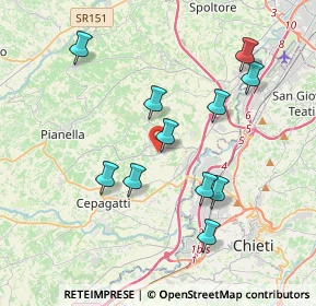 Mappa Via S. Vincenzo, 65019 Pianella PE, Italia (3.86455)