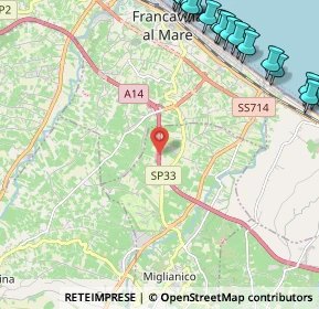 Mappa A14 - Autostrada Adriatica, 66010 Miglianico CH, Italia (3.4745)