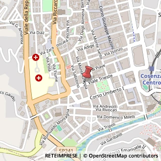 Mappa Via Monte Grappa,  35, 87100 Cosenza, Cosenza (Calabria)