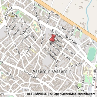 Mappa Via Goceano, 31, 09032 Assemini, Cagliari (Sardegna)