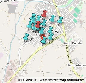 Mappa Via C. Curie, 09028 Sestu CA, Italia (0.357)