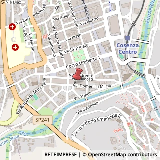 Mappa Via Domenico Milelli, 36, 87100 Cosenza, Cosenza (Calabria)