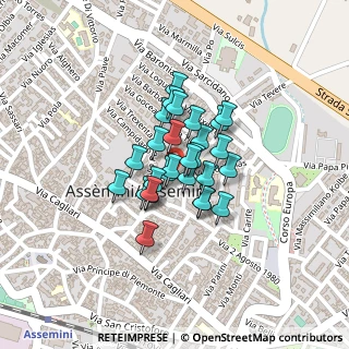Mappa Via Cedrino, 09032 Assemini CA, Italia (0.15)