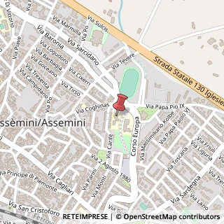 Mappa Via Coghinas, 09032 Assemini, Cagliari (Sardegna)