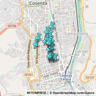 Mappa Via Vincenzo Biscardi, 87100 Cosenza CS, Italia (0.2275)