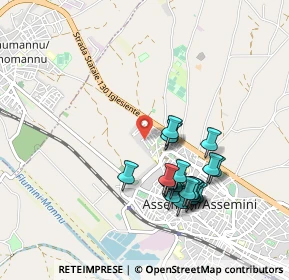 Mappa Via Raffaello, 09032 Assemini CA, Italia (0.967)