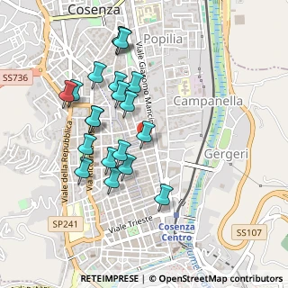Mappa Via del Tigrai, 87100 Cosenza CS, Italia (0.5005)