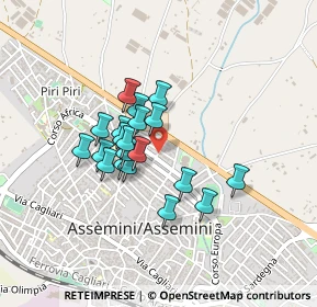 Mappa Via Sarrabus, 09032 Assemini CA, Italia (0.3465)