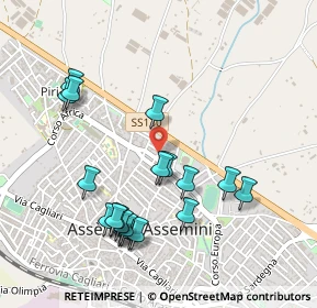 Mappa Via Sarrabus, 09032 Assemini CA, Italia (0.572)