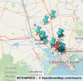 Mappa Via Sarrabus, 09032 Assemini CA, Italia (6.43)