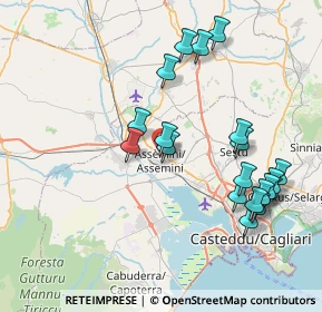 Mappa Via Sarrabus, 09032 Assemini CA, Italia (9.0005)