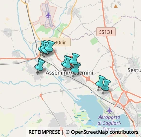Mappa Via Sarrabus, 09032 Assemini CA, Italia (2.89583)