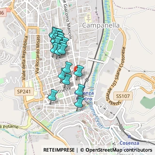 Mappa Piazza Giacomo Mancini Centro Commerciale 2 Fiumi, 87100 Cosenza CS, Italia (0.4555)