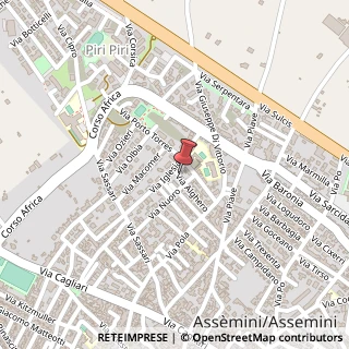 Mappa Via Alghero, 18, 09032 Assemini, Cagliari (Sardegna)