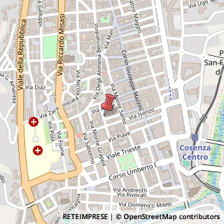 Mappa Via Monte San Michele, 30, 87100 Cosenza, Cosenza (Calabria)