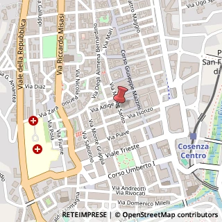 Mappa Via Monte Santo, 65, 87100 Cosenza, Cosenza (Calabria)