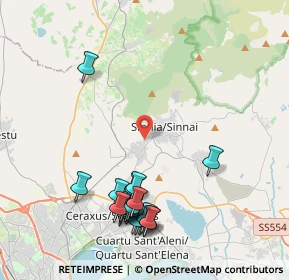 Mappa Via Copernico, 09040 Settimo San Pietro CA, Italia (5.114)