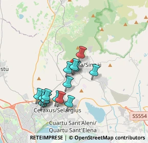 Mappa Via Copernico, 09040 Settimo San Pietro CA, Italia (3.72133)