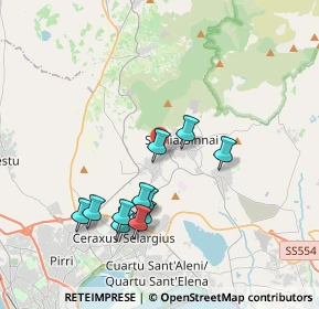 Mappa Via Copernico, 09040 Settimo San Pietro CA, Italia (3.93909)