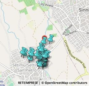 Mappa Via Copernico, 09040 Settimo San Pietro CA, Italia (0.47586)