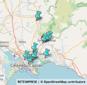 Mappa Via Copernico, 09040 Settimo San Pietro CA, Italia (6.33545)