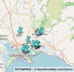 Mappa Via Copernico, 09040 Settimo San Pietro CA, Italia (6.72231)