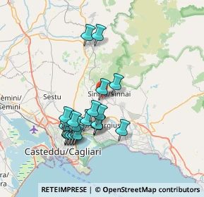 Mappa Via Copernico, 09040 Settimo San Pietro CA, Italia (7.384)