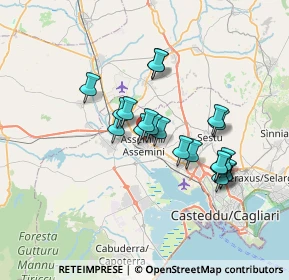 Mappa Via Parteolla, 09032 Assemini CA, Italia (6.267)