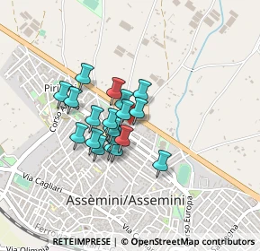 Mappa Via Parteolla, 09032 Assemini CA, Italia (0.315)