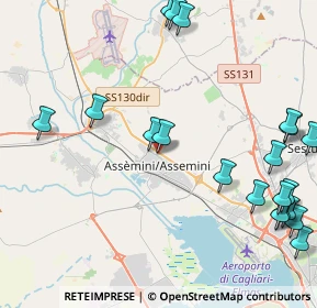 Mappa Via Parteolla, 09032 Assemini CA, Italia (6.187)