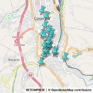 Mappa Via Guglielmo Tocci, 87100 Cosenza CS, Italia (0.607)
