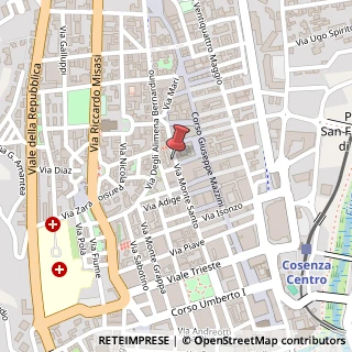 Mappa Via Monte Santo, 113, 87100 Cosenza, Cosenza (Calabria)